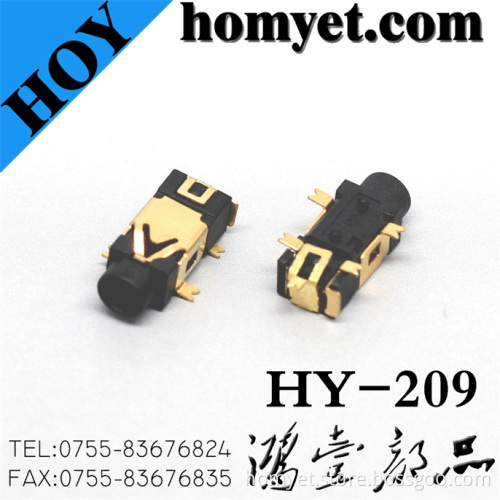 2.5mm Phone SMT Type Jack with 5 Pin Registration Mast